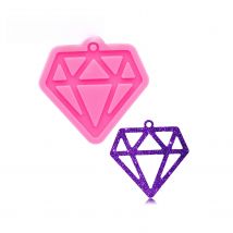 DY0698 Super Glossy Resin DIAMOND Mold Epoxy Craft Keychain Silicone Moulds Polymer Clay DIY Jewelry Making