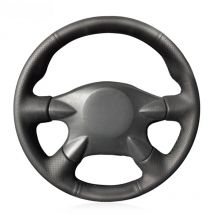 Black Artificial Leather Steering Wheel Cover for Nissan Almera (N16) X-Trail (T30) Primera (P12)Terrano 2 Pathfinder Paladin