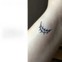 3 pcs Smiling Face Temporary Tattoo,Lasts To 15 Days New Technology Magic Waterproof Semi Permanent Sticker.