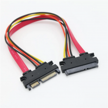 SATA 22 Pin Male To Female Sata Extension Cable SATA 3 III 22 Pin 7+15 Pin SATA Data Power Combo Extension Cable