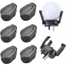 6 Pcs Golf Ball Pick Up Retriever Grabber, Foldable Golf Ball Pick Up Claw Sucker Put On Putter Grip