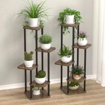 Soporte de plantas para flores, estante de almacenamiento de madera de 4/5/6 niveles, estante de flores, estante de maceta, soporte de exhibición interior, maceta múltiple