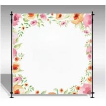 Personalized Polycotton Arch Cover Plinth Cylinder Washable Weatherproof Polyester Fabric Vinyl Custom Photo Background Backdrop