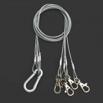 1 Bag 4pcs/set Lights Suspension Kit Stainless Steel Hang Rope, Hook Galvanized Cable, Hanging Grow lamp Fixtures 15kg