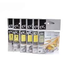 FISH KING 50PCS/LOT Size1#-10# High Carbon Steel Barbed Hook Ringed Bait Holder Fishing Hooks Carp