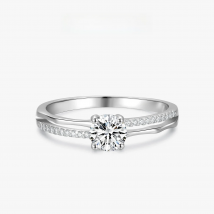 Ailmay 925 Sterling Silver Fashion Luxury Double Iine Slub Clear Zircon Rings For Women Wedding Engagement Fine Jewelry