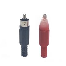 50pcs 100pcs  Black+Red Plastic RCA AV Plug rca connector Plastic Housing Stereo Audio Horn Plug Channel Dual Crimp Terminal DIY