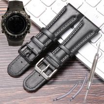 22mm Leather Strap Suitable for Suunto X-Lander military Convex Watch Wrist Band Men's xlander Black Bracelet Watch Accessories