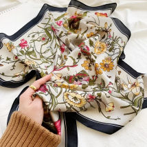 70*70cm Fashion Handkerchief Neck Scarf For Women Small Shawl Silk Satin Hair Scarfs Female Square Headband Bandana Head Scarves