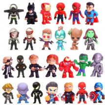 26Pcs/Set Anime Marvel Avengers Figure Hulk Thor Spider Man venom Captain Decoration Collection Figurine Toys for kids Xmas Gift