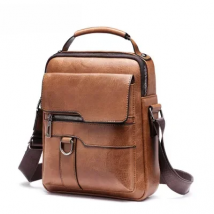 2021 New Men's Messenger Bag Brand designer PU Leather Retro Large-capacity Shoulder Bag Man Handbag Travel Backpack Sac à main