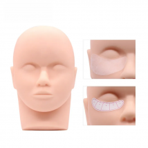 NEWCOME Eyelash Extension Practice Head Training Kit Silicone Mannequin False Eye Lashes & Paper Pad Training Set Makeup Tool