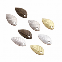 BoYuTe (1000 Pieces/Lot) 4*7MM Small Metal Brass Stamping Leaf Charms Diy Handmade Jewelry Making Materials