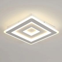 Modern Square LED Ceiling Light,52W 5850LM Acrylic LED Ceiling Lamp,White Ceiling LED Chandelier,Natural Light 4500K,40cm