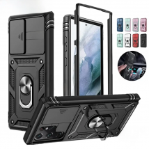 Slide Lens Protector Cover Case for Samsusng S24 Ultra S23 S23 FE A54 A52 A14 A34 5G Shockproof Rugged Military Grade Protective