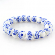 Blue and White Porcelain Beads Strand Bracelet OL Style Classic Ceramics Accessories Made In China Creative Gifts Factory Price