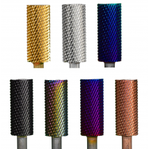 RolinStar 5.35 Small Barrel Gold Silver Dark Purple Blue Rainbow Rose gold 7 different color nail drill bits milling