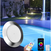 RGB Underwater Lights 12V IP68 LED Swimming Pool Light 12W 18W 25W 35W Mobile APP control Pool Party Decoration Fountain LampLED