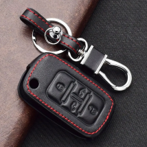 Leather Car Key Case For VW Volkswagen Multivan Sharan Crafter Seat Alhambra 4 Buttons Flip Remote Control Fobs Protector Cover