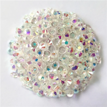Transparent AB Glitter Rhinestones SS3-SS40 Non Hot Fix FlatBack Strass Sewing & Fabric Garment Nail Art Rhinestone Decorations
