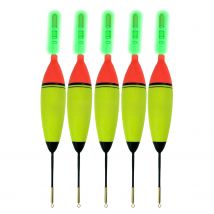 5pcs 30g 20g 10g EVA Foam Fishing Floats + 10pcs Glow Sticks Luminous Slip Bobbers Buoys Lighting Fishing Float For Night