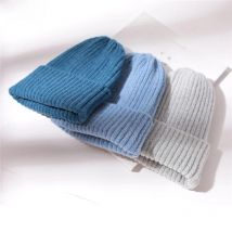 USPOP 2022 New Winter Women's Hat Kintted Skulles Cap Thick Warm Velvet Lining Hat for Couple