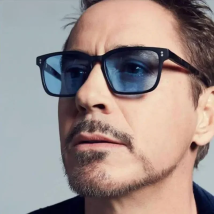 Rectangle Tony Stark Sunglasses Men Blue Lens Brand Designer Fashion Iron Man Glasses Vintage Oculos De Sol Masculino