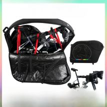 NOOYAH Bicycle Travel Bag with Aluminum Stand | No Handlebar/Pedal Removal Bag | Shock-Absorbing Wheel | Bike Bag Transport Case