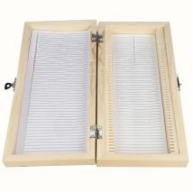 25/50/100pcs Wooden Microscope Slides Box Biological Pathological Slides Storage Box Portable Rectangle Holder Case