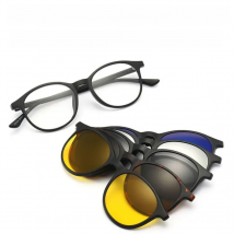 2245 Magnet Clip Round Myopia Glasses 0 -0.5 -1.0 -2.0 To -6.0 , Hyperopia Sunglasses +0.5 +1.0 +2.0 To +6