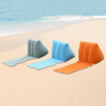 Foldable Soft Inflatable Beach Mat Festival Camping Leisure Lounger Back Pillow Cushion Chair Seat Air Bed Travel Mattress