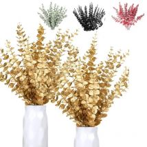 10pc Artificial Eucalyptus Leaves Eucalyptus Stems for Home Flowers Bouquet Centerpiece Wedding Decoration Christmas Decor
