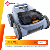 Seauto Pool-Staubsauger, 3 Modi für oberirdische Pools bis zu 2150 Quadratmeter. Ft., hält bis zu 150 Minuten lang, Wandkletterung, 180 W bürstenloser Motor