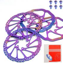 Colorful Plating Brake Disc Rotor for MTB Bike, Bicycle Parts, 6 Rainbow Bolts, New, 160mm, 180mm, G3CS, HS1，HS1