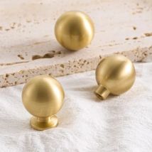 Tinyhob Round Ball Dresser Knobs Drawer Pulls Handles Gold Furniture Handles for Cabinets and Drawers Knobs Wardrobe Pulls