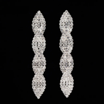 YFJEWE New Style Earring Female Fashion Crystal Drop Long Earrings for Women Bridal Wedding Jewelry Best Gift for Christmas E376