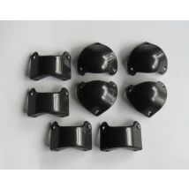 8 Pack Plastic Front Rear Black Plastic Guitar AMP Amplifier Cabinet Corner With Screws For Marshall