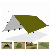 Waterproof Tent Tarp 19 Hang Points Survival Tent Outdoor Camping  Tactical Sun Shelter 4x4 3x4 3x3 Lightweight Sunshade Awning
