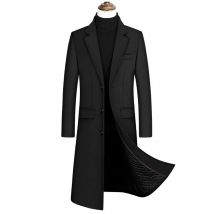 Autumn Winter Long Wool Coat Men Fashion Pea Coat Jacket Wool & Blends Jackets Mens Woolen Overcoat