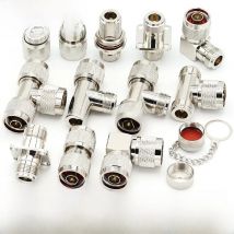 1Pcs N Type To N Connector L16 N To N Male Female 90Degree Right Angle Flange Tee Type 3Way Splitter RF Coaxial Adapter N-JJ-JKW