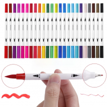 12/24 Colors Dual Tips Brush Pen Markers Manga Sketching Markers Watercolor Pen Alcohol Felt Drawing Set Art School Supplies