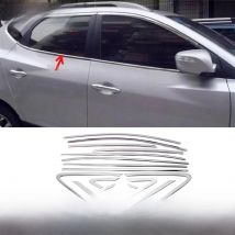 For Hyundai Tucson Ix35 2010 2011 2012 Stainless Steel Window Frame Sill Trim Upper And Downer Moulding Car Accessories