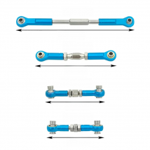 2pcs CNC Machined Aluminum Alloy Steering Rod RC Coupling Servo Rod Replacement Accessory for HSP 94111/94188 RC Car