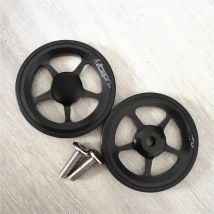 Litepro Folding Bike For Brompton Easy Wheel 60mm Bearing Wheels Rear Racks Extension Bar Telescopic Rod Wheel