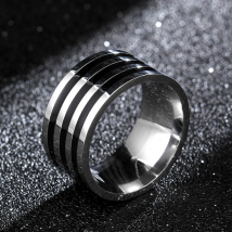 10MM Wide Trendy Stainless Steel Ring For Woman And Man Valentine's Day gift
