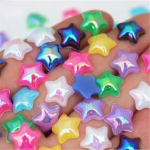 Cong Shao 100pcs 12mm Five Pointed Star AB Acrylic Rhinestone Stones Crystals Flatback For DIY Clothing Jewelry Decoration ZZ544