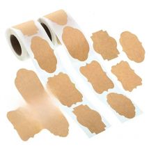 250Pcs Kraft Stickers Paper Labels Blank Christmas Gift for Jar Candle Glass Bottle Office Classification stationery sticker