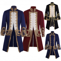 18th Century Men's Regency Outfit Royal Military Uniform Medieval Jacket Costume Colonial Tuxedo Hamilton Coat George Washington