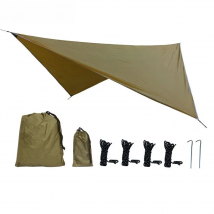 Rhombus Waterproof Tarp Tent Shade Outdoor Camping Hammock Rain Fly UV Garden Awning Canopy Sunshade Ultralight 350x280cm