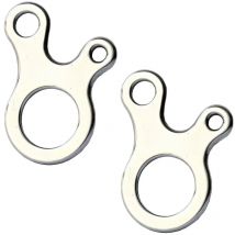 2pcs Tent Guy Lines Tensioners Ultralight Aluminium Alloy Rope Guylines Adjuster 3 Holes Quick Knotting LoopAlien Tool